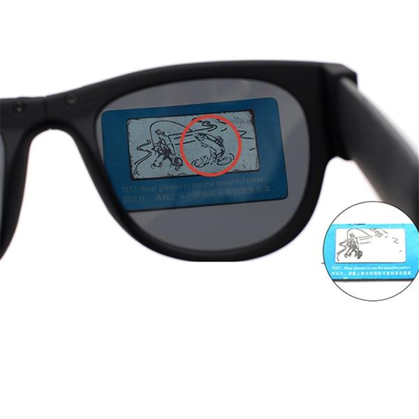 Grote foto nieuwigheid opvouwbare zonnebril met opbergdoos gepolariseerde spiegelglazen klap polsband tinten kleding dames sieraden