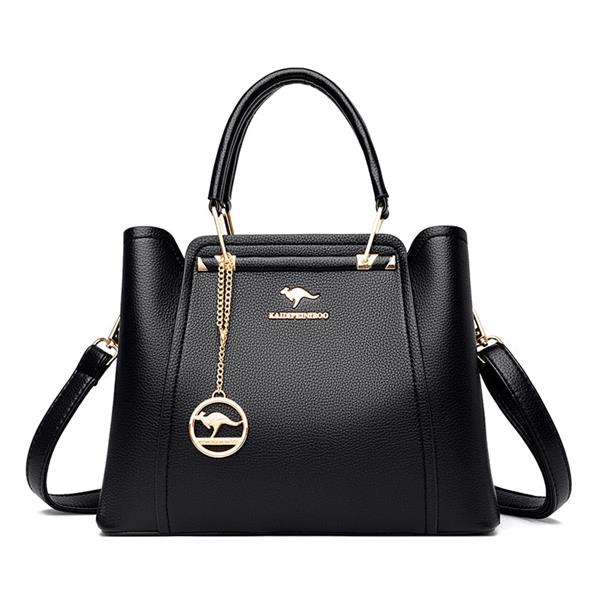 Grote foto zachte lederen handtas voor dames luxe designer 3 laags schoudertas sieraden tassen en uiterlijk damestassen