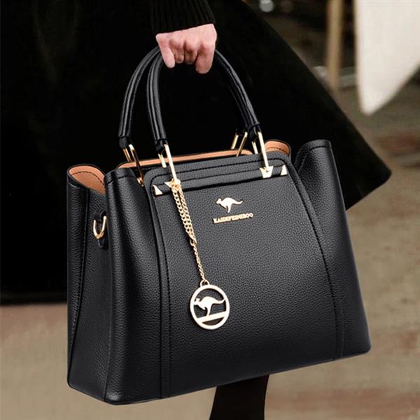 Grote foto zachte lederen handtas voor dames luxe designer 3 laags schoudertas sieraden tassen en uiterlijk damestassen