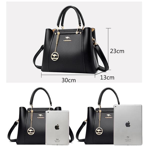 Grote foto zachte lederen handtas voor dames luxe designer 3 laags schoudertas sieraden tassen en uiterlijk damestassen