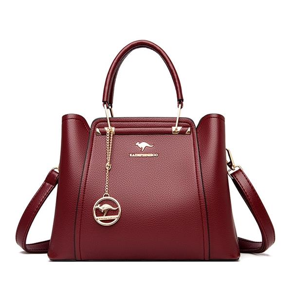 Grote foto zachte lederen handtas voor dames luxe designer 3 laags schoudertas sieraden tassen en uiterlijk damestassen