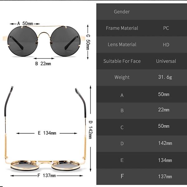 Grote foto classic gothic steampunk sunglasses unisex retro round metal frame glasses uv400 kleding dames sieraden