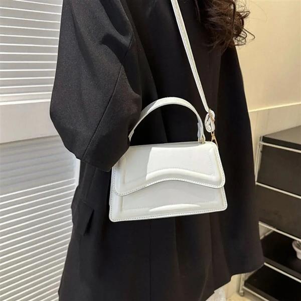 Grote foto solid color sling shoulder bag for women girls pu leather messenger handbag sieraden tassen en uiterlijk damestassen