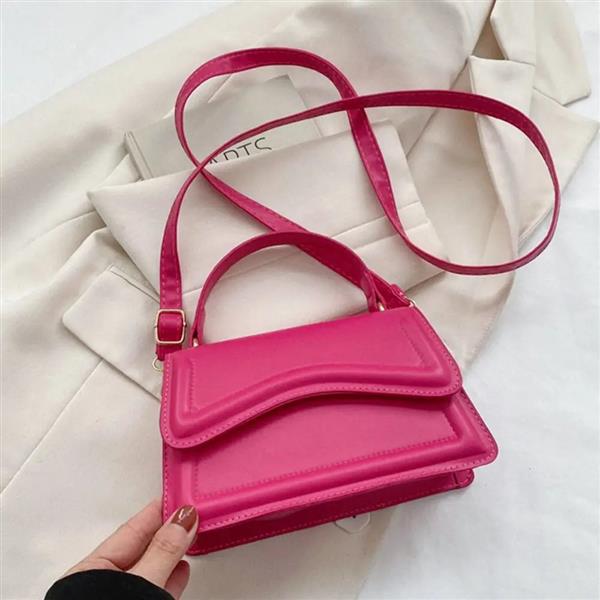 Grote foto solid color sling shoulder bag for women girls pu leather messenger handbag sieraden tassen en uiterlijk damestassen