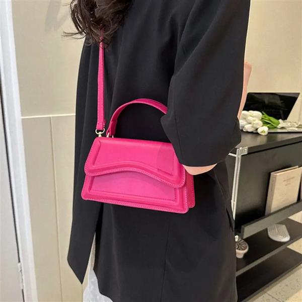 Grote foto solid color sling shoulder bag for women girls pu leather messenger handbag sieraden tassen en uiterlijk damestassen