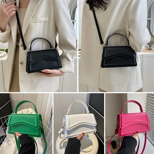 Grote foto solid color sling shoulder bag for women girls pu leather messenger handbag sieraden tassen en uiterlijk damestassen