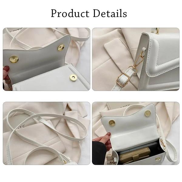Grote foto solid color sling shoulder bag for women girls pu leather messenger handbag sieraden tassen en uiterlijk damestassen