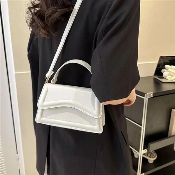 Grote foto solid color sling shoulder bag for women girls pu leather messenger handbag sieraden tassen en uiterlijk damestassen