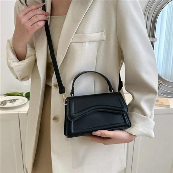 Grote foto solid color sling shoulder bag for women girls pu leather messenger handbag sieraden tassen en uiterlijk damestassen