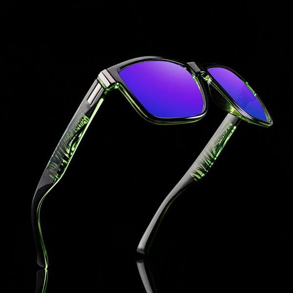 Grote foto unisex polaroid sunglasses square vintage glasses polarized kleding dames sieraden