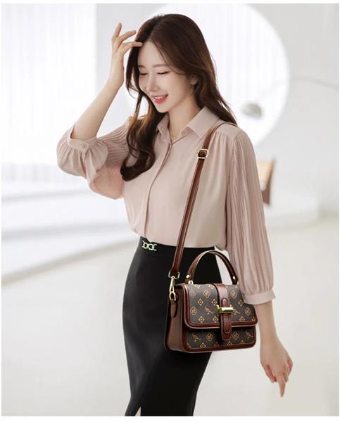 Grote foto luxury fashion bag pu leather retro print crossbody shoulder bag women girls sieraden tassen en uiterlijk damestassen