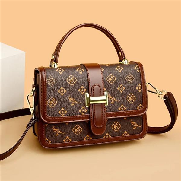 Grote foto luxury fashion bag pu leather retro print crossbody shoulder bag women girls sieraden tassen en uiterlijk damestassen
