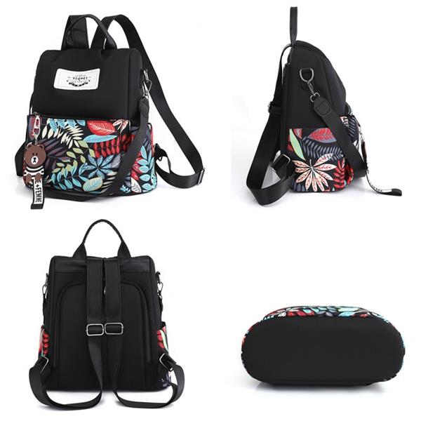 Grote foto plant print backpack for women colorful nylon student bag sieraden tassen en uiterlijk rugtassen