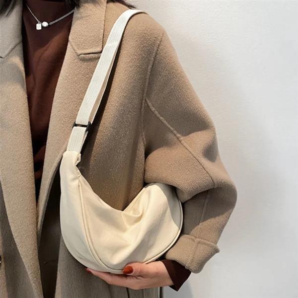 Grote foto solid color shoulder bag for women polyester crossbody satchel chest handbag sieraden tassen en uiterlijk damestassen