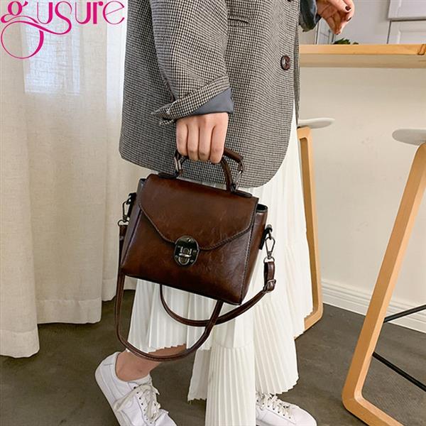 Grote foto small crossbody bag for women with clasp pu leather shoulder handbag purse sieraden tassen en uiterlijk damestassen