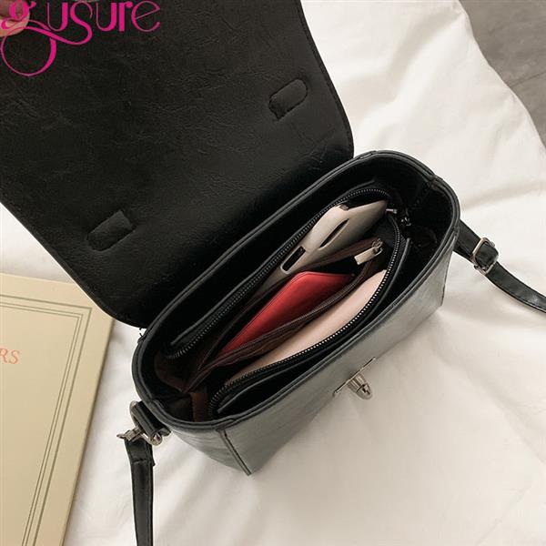 Grote foto small crossbody bag for women with clasp pu leather shoulder handbag purse sieraden tassen en uiterlijk damestassen