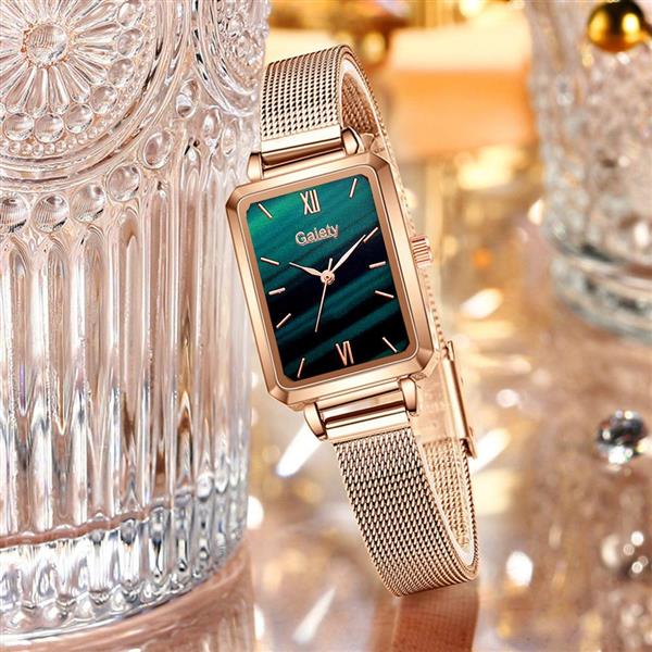 Grote foto luxe vierkant horloge voor dames armband met quartz wijzerplaat kleding dames horloges