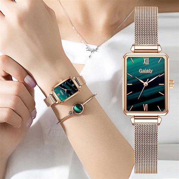 Grote foto luxe vierkant horloge voor dames armband met quartz wijzerplaat kleding dames horloges