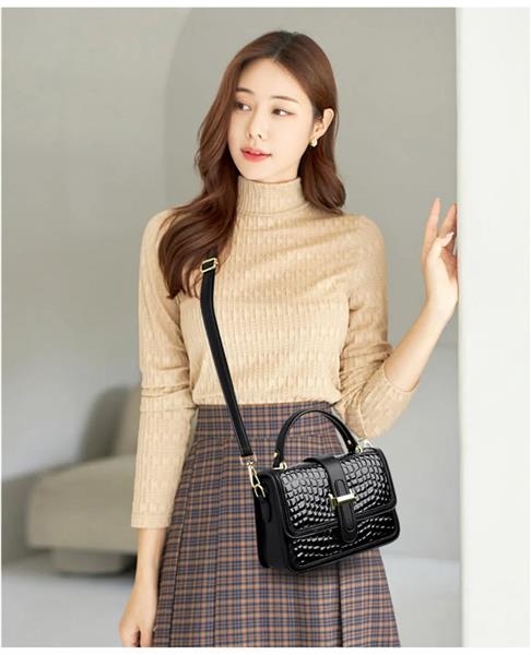 Grote foto luxury fashion bag pu leather retro print crossbody shoulder bag women girls sieraden tassen en uiterlijk damestassen