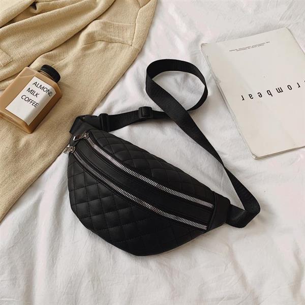 Grote foto plaid waist bag for women pu leather crossbody shoulder fanny pack hip purse sieraden tassen en uiterlijk damestassen