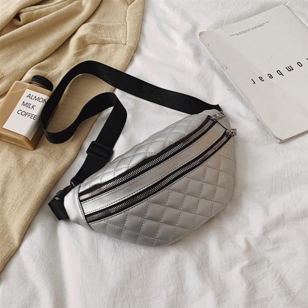 Grote foto plaid waist bag for women pu leather crossbody shoulder fanny pack hip purse sieraden tassen en uiterlijk damestassen