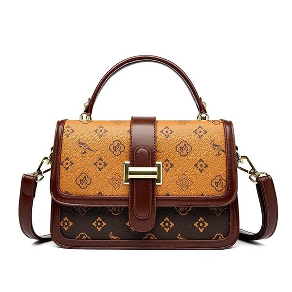 Grote foto luxury fashion bag pu leather retro print crossbody shoulder bag women girls sieraden tassen en uiterlijk damestassen