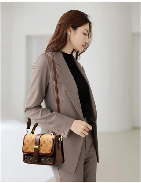 Grote foto luxury fashion bag pu leather retro print crossbody shoulder bag women girls sieraden tassen en uiterlijk damestassen