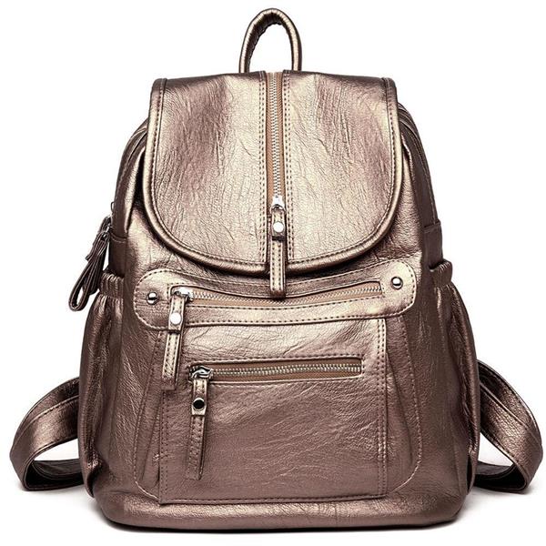 Grote foto vintage pu leren rugzak voor dames schoudertas voor reisschool mochilas met rits sieraden tassen en uiterlijk rugtassen