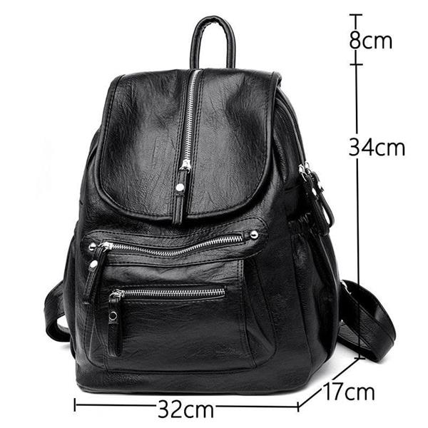 Grote foto vintage pu leren rugzak voor dames schoudertas voor reisschool mochilas met rits sieraden tassen en uiterlijk rugtassen