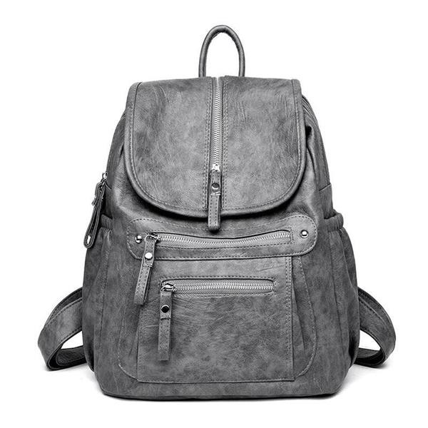 Grote foto vintage pu leren rugzak voor dames schoudertas voor reisschool mochilas met rits sieraden tassen en uiterlijk rugtassen