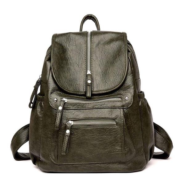 Grote foto vintage pu leren rugzak voor dames schoudertas voor reisschool mochilas met rits sieraden tassen en uiterlijk rugtassen