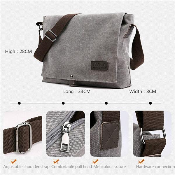 Grote foto canvas crossbody schoudertas voor heren modieuze casual flap satchel sieraden tassen en uiterlijk schoudertassen