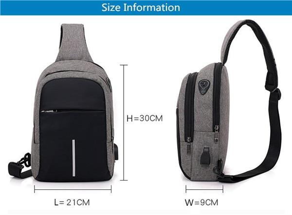 Grote foto sling borsttas voor heren waterdichte usb oplader crossbody rugzak opladen messenger purse sieraden tassen en uiterlijk rugtassen