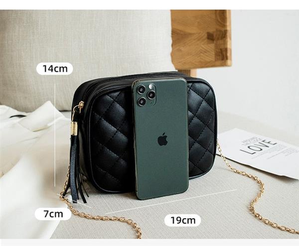 Grote foto kleine messenger bag met borduurwerk en ketting voor dames mode crossbody handtas sieraden tassen en uiterlijk damestassen