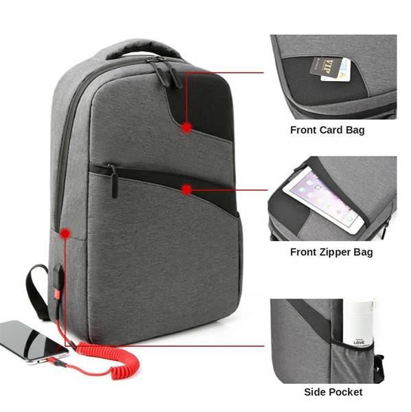 Grote foto zakelijke rugzak voor heren usb oplaadontwerp nylon reistas voor laptops sieraden tassen en uiterlijk rugtassen