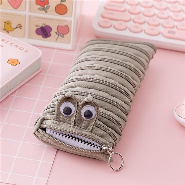 Grote foto creative caterpillar zipper etui schooltas pennenhouder case pouch voor kinderen studenten verzamelen overige verzamelingen