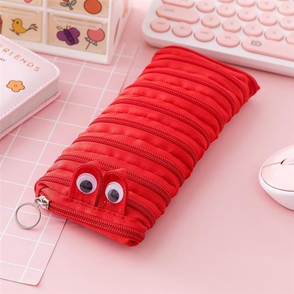 Grote foto creative caterpillar zipper etui schooltas pennenhouder case pouch voor kinderen studenten verzamelen overige verzamelingen