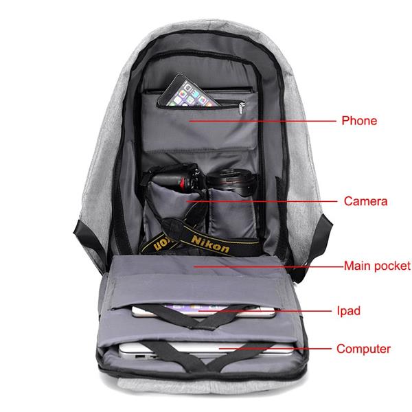 Grote foto anti diefstal rugzak met usb oplader 15 6 inch schoolwaterafstotende laptoptas met grote capacitei sieraden tassen en uiterlijk rugtassen