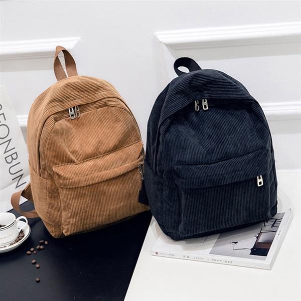 Grote foto corduroy schoolrugzak ultralichte modieuze reistas voor dames tienermeisjes sieraden tassen en uiterlijk rugtassen