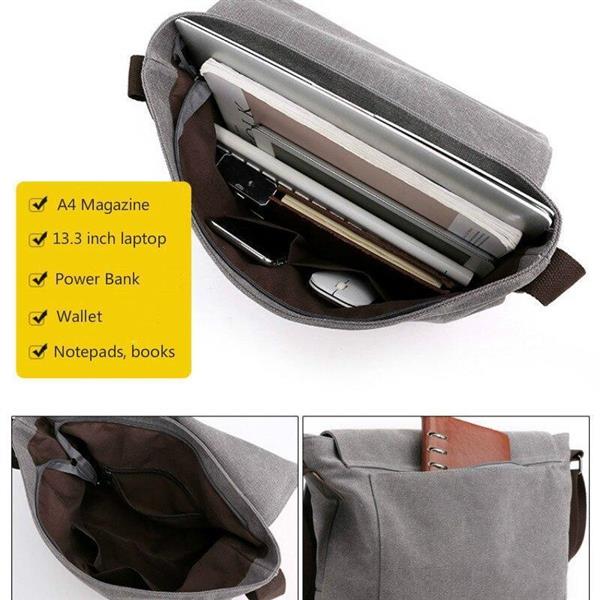 Grote foto canvas crossbody schoudertas voor heren modieuze casual flap satchel sieraden tassen en uiterlijk schoudertassen
