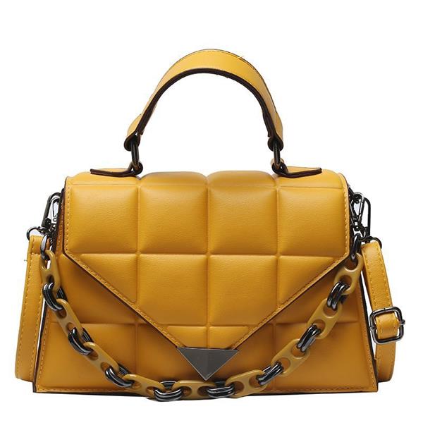 Grote foto luxe schoudertas met klep en ketting voor dames mode pu lederen handtas handtas klassiek sieraden tassen en uiterlijk damestassen