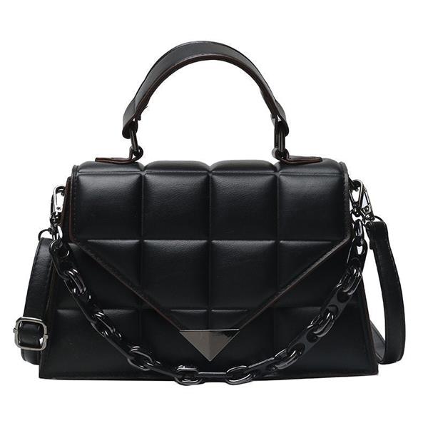 Grote foto luxe schoudertas met klep en ketting voor dames mode pu lederen handtas handtas klassiek sieraden tassen en uiterlijk damestassen