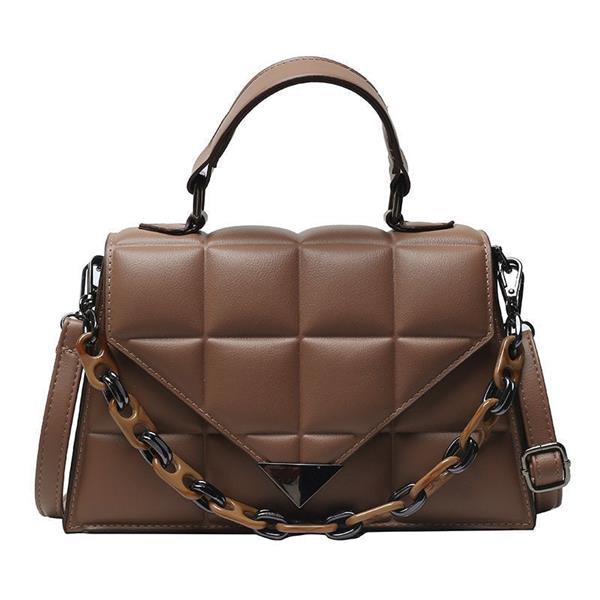Grote foto luxe schoudertas met klep en ketting voor dames mode pu lederen handtas handtas klassiek sieraden tassen en uiterlijk damestassen