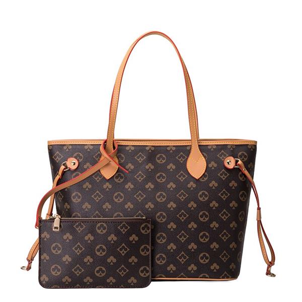 Grote foto card suits print shopping tote bag met pouch schouder handtas grote capaciteit voor dames sieraden tassen en uiterlijk damestassen