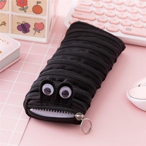 Grote foto creative caterpillar zipper etui schooltas pennenhouder case pouch voor kinderen studenten verzamelen overige verzamelingen