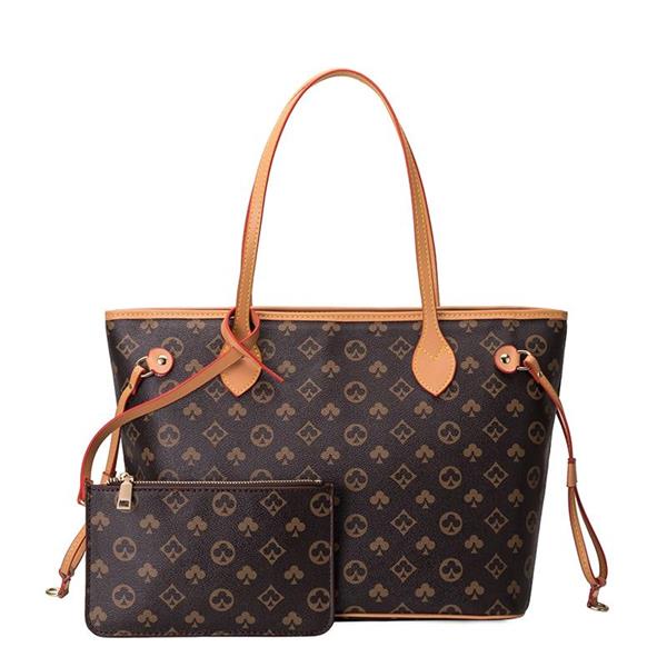 Grote foto card suits print shopping tote bag met pouch schouder handtas grote capaciteit voor dames sieraden tassen en uiterlijk damestassen