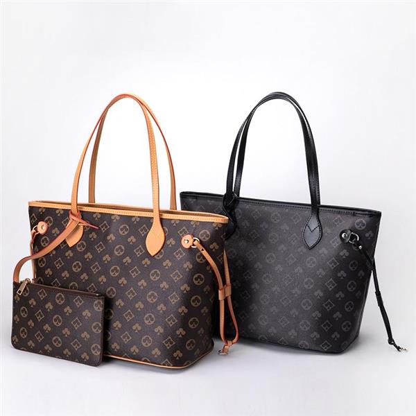 Grote foto card suits print shopping tote bag met pouch schouder handtas grote capaciteit voor dames sieraden tassen en uiterlijk damestassen