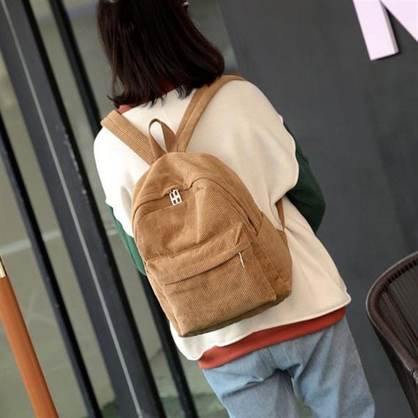 Grote foto corduroy schoolrugzak ultralichte modieuze reistas voor dames tienermeisjes sieraden tassen en uiterlijk rugtassen