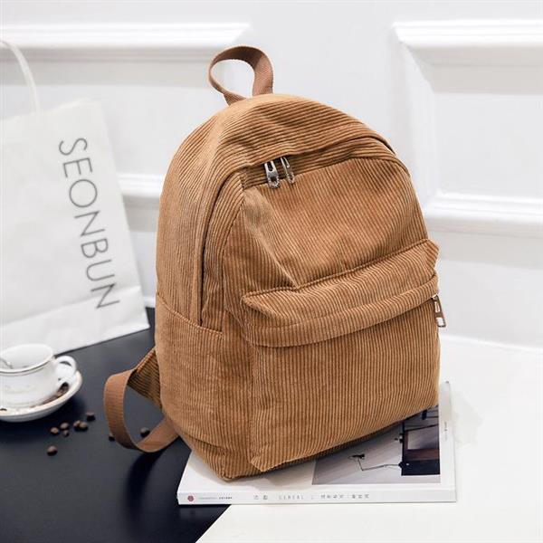 Grote foto corduroy schoolrugzak ultralichte modieuze reistas voor dames tienermeisjes sieraden tassen en uiterlijk rugtassen