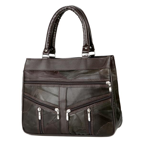 Grote foto leren handtas met handvat voor dames designer schoudertas met patchwork crossbody sieraden tassen en uiterlijk damestassen